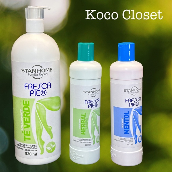 STANHOME FRESCA PIE GREEN TEA 930ml EUCALYPTUS 300ml MENTHOL 300ml FEET LOTION - Picture 3 of 9